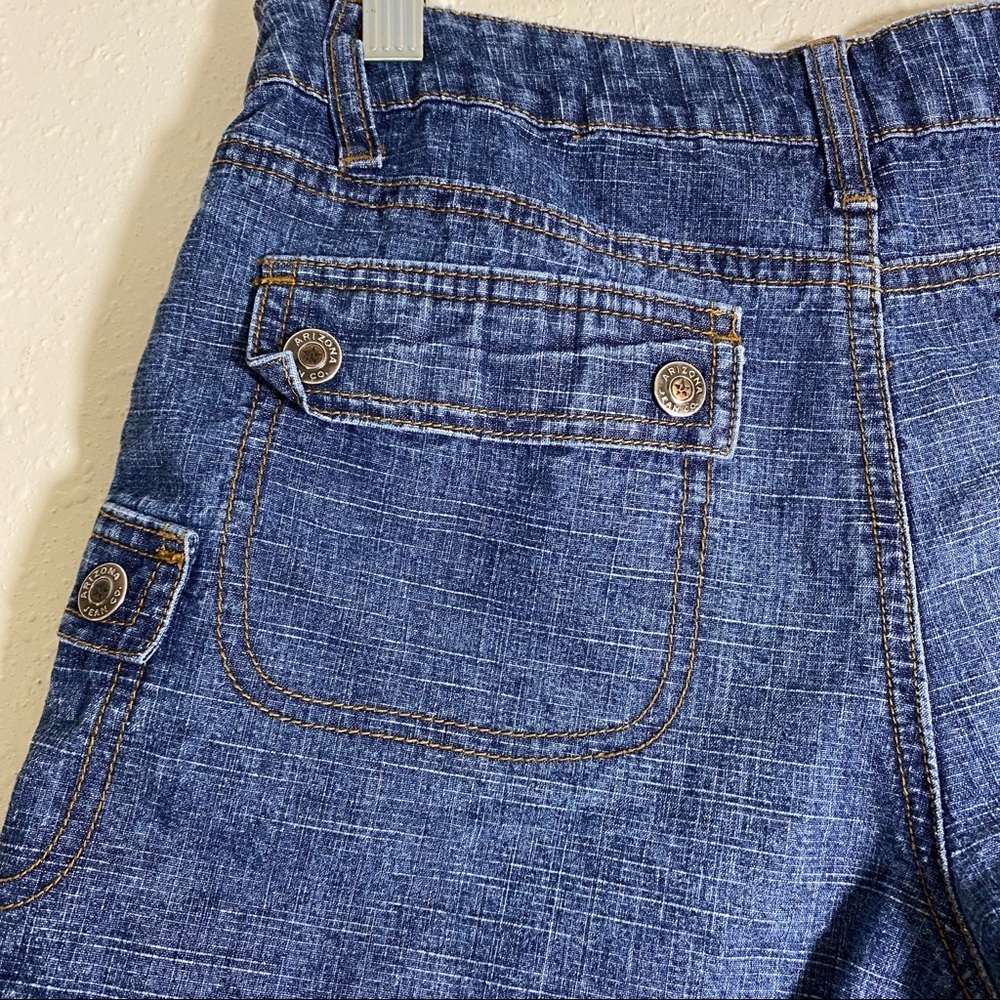 Arizona Jean Shorts 10.5 Plus size girls denim shorts pockets Barbiecore shorts - Picture 4 of 5